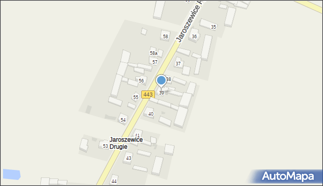 Jaroszewice Rychwalskie, Jaroszewice Rychwalskie, 39, mapa Jaroszewice Rychwalskie