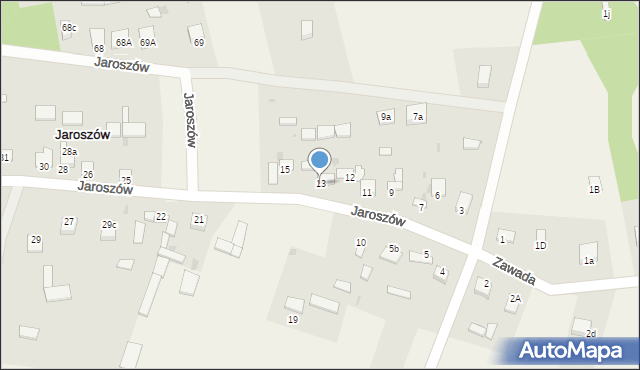 Jaroszów, Jaroszów, 13, mapa Jaroszów