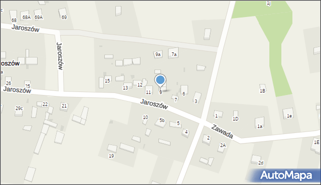 Jaroszów, Jaroszów, 9, mapa Jaroszów