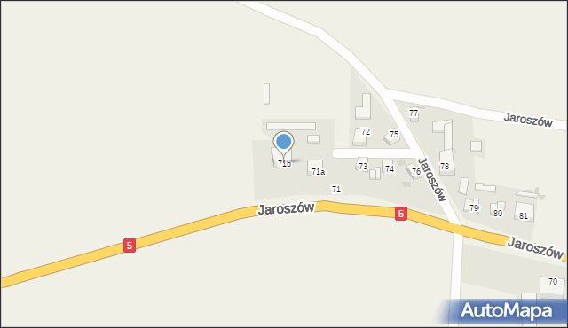 Jaroszów, Jaroszów, 71b, mapa Jaroszów