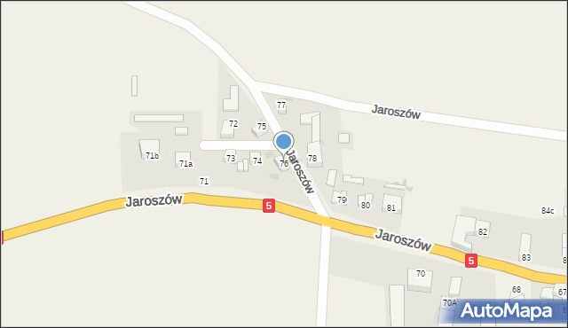 Jaroszów, Jaroszów, 76, mapa Jaroszów