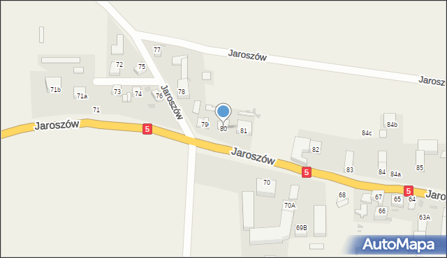 Jaroszów, Jaroszów, 80, mapa Jaroszów