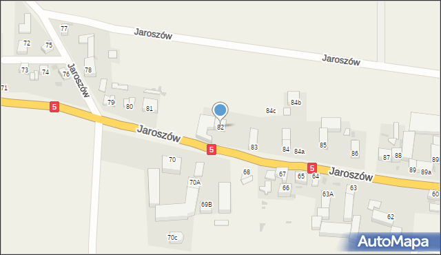 Jaroszów, Jaroszów, 82, mapa Jaroszów