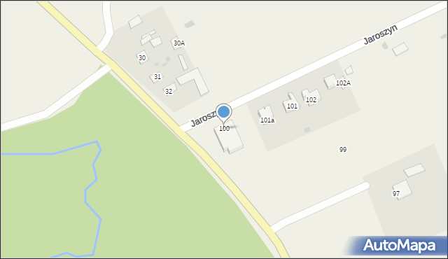 Jaroszyn, Jaroszyn, 100, mapa Jaroszyn