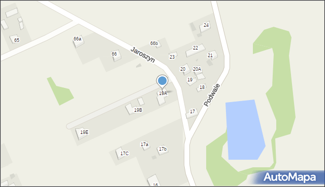 Jaroszyn, Jaroszyn, 19A, mapa Jaroszyn