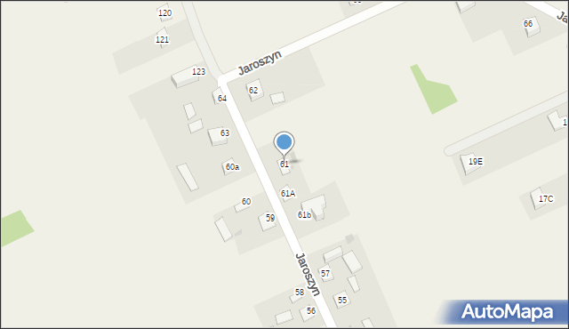 Jaroszyn, Jaroszyn, 61, mapa Jaroszyn
