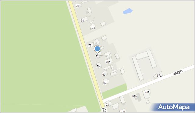 Jaroszyn, Jaroszyn, 71, mapa Jaroszyn