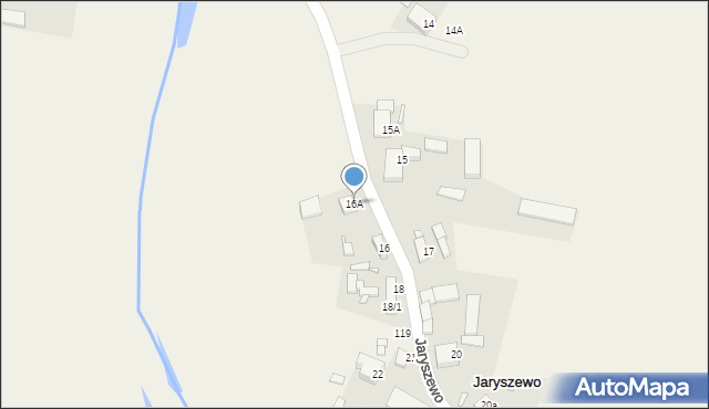 Jaryszewo, Jaryszewo, 16A, mapa Jaryszewo