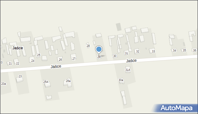 Jaśce, Jaśce, 29, mapa Jaśce