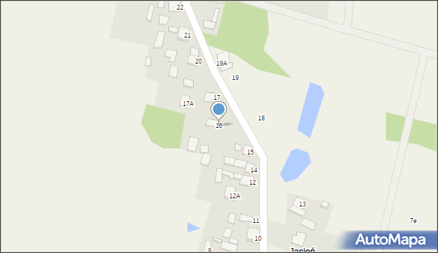Jasień, Jasień, 16, mapa Jasień