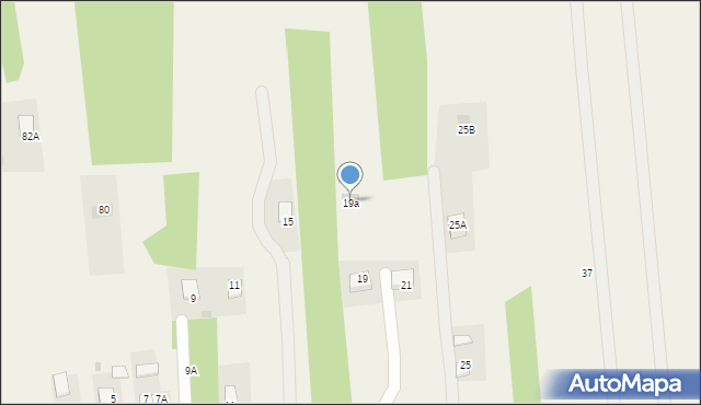 Jasień, Jagodowa, 19a, mapa Jasień