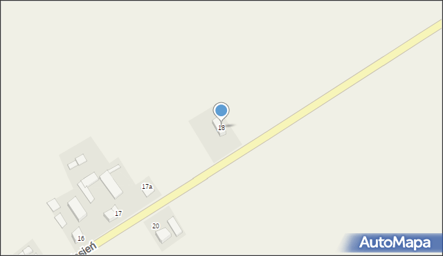 Jasień, Jasień, 18, mapa Jasień