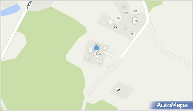 Jasień, Jasień, 4, mapa Jasień