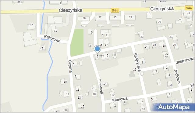 Jasienica, Jarzębinowa, 2, mapa Jasienica