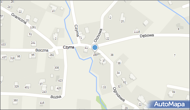 Jasienica, Jasienica, 183, mapa Jasienica
