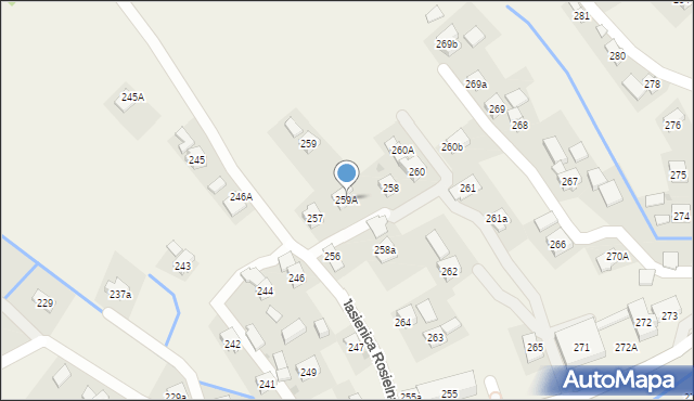 Jasienica Rosielna, Jasienica Rosielna, 259A, mapa Jasienica Rosielna