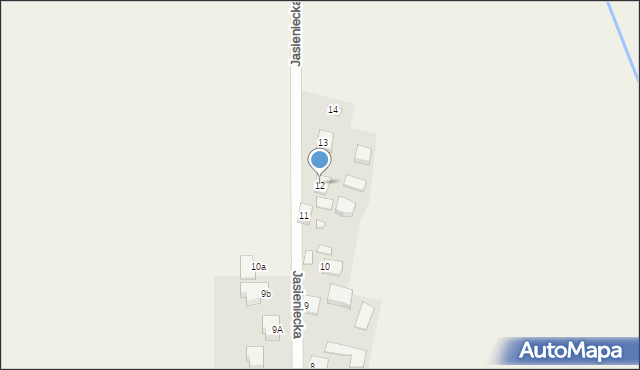 Jasieniec, Jasieniecka, 12, mapa Jasieniec
