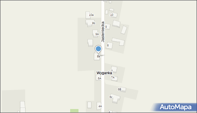 Jasieniec, Jasieniecka, 8a, mapa Jasieniec