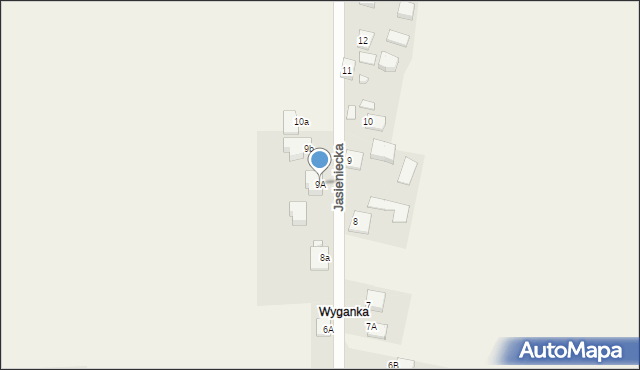 Jasieniec, Jasieniecka, 9A, mapa Jasieniec