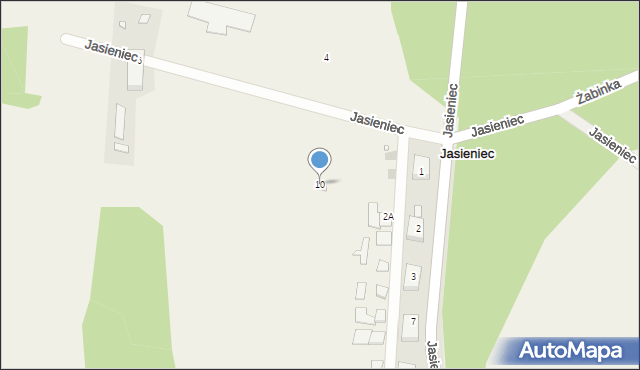 Jasieniec, Jasieniec, 10, mapa Jasieniec