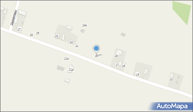 Jasieniec, Jasieniec, 19, mapa Jasieniec