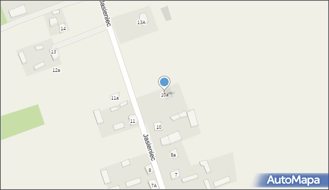 Jasieniec, Jasieniec, 10a, mapa Jasieniec