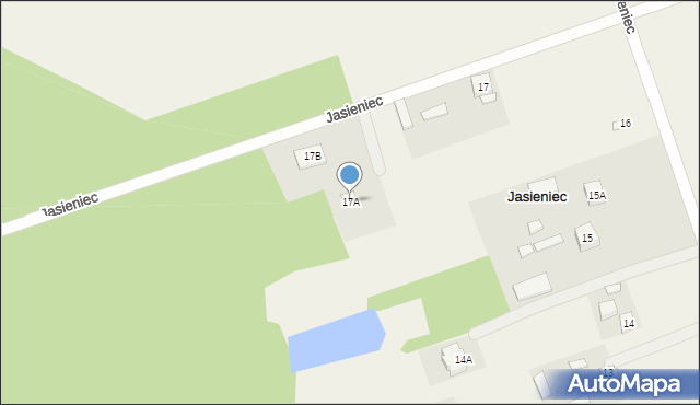 Jasieniec, Jasieniec, 17A, mapa Jasieniec