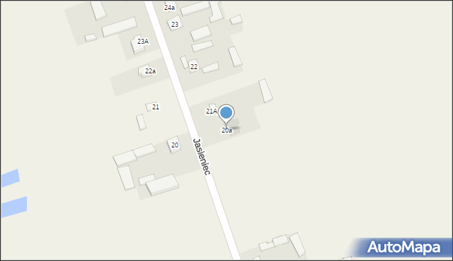 Jasieniec, Jasieniec, 20a, mapa Jasieniec