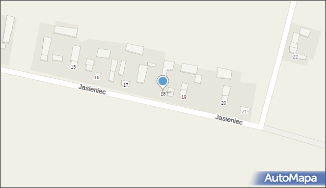 Jasieniec, Jasieniec, 18, mapa Jasieniec