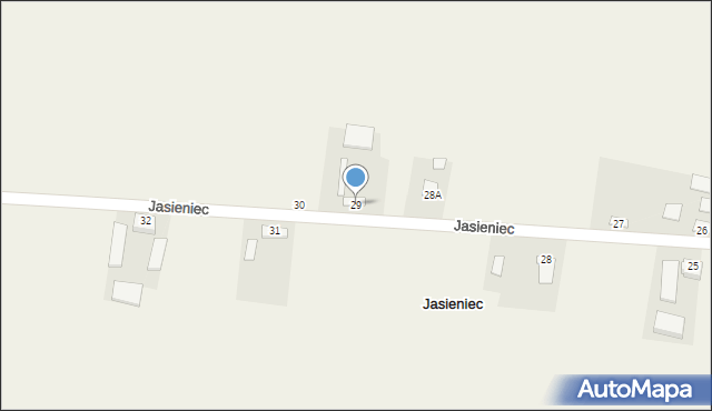 Jasieniec, Jasieniec, 29, mapa Jasieniec