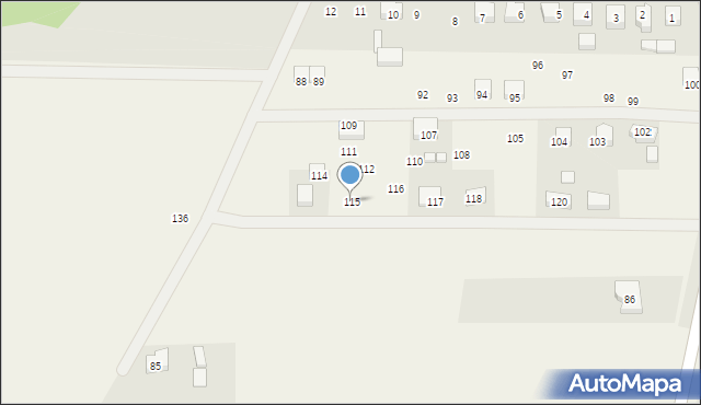 Jasieniec, Jasieniec, 115, mapa Jasieniec