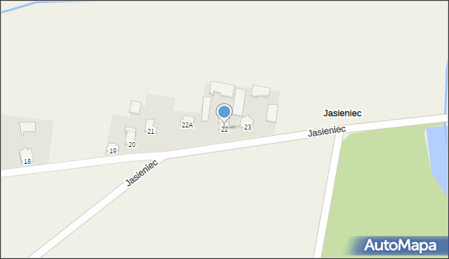 Jasieniec, Jasieniec, 22, mapa Jasieniec