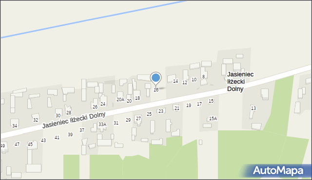 Jasieniec Iłżecki Dolny, Jasieniec Iłżecki Dolny, 16, mapa Jasieniec Iłżecki Dolny