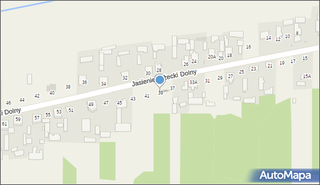 Jasieniec Iłżecki Dolny, Jasieniec Iłżecki Dolny, 39, mapa Jasieniec Iłżecki Dolny
