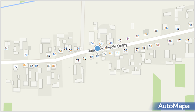 Jasieniec Iłżecki Dolny, Jasieniec Iłżecki Dolny, 67, mapa Jasieniec Iłżecki Dolny