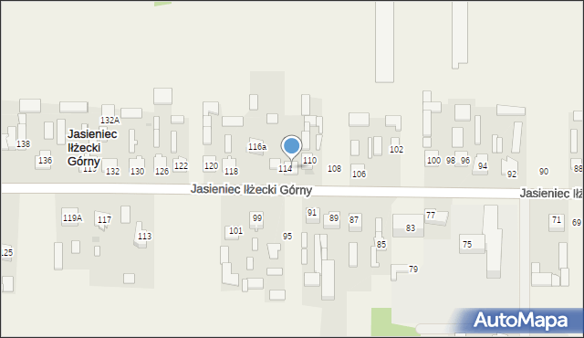 Jasieniec Iłżecki Górny, Jasieniec Iłżecki Górny, 112, mapa Jasieniec Iłżecki Górny