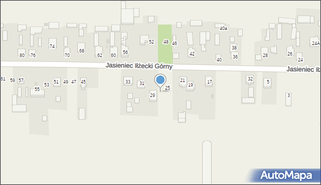 Jasieniec Iłżecki Górny, Jasieniec Iłżecki Górny, 27, mapa Jasieniec Iłżecki Górny