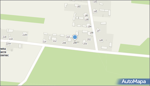 Jasieniec-Maziarze, Jasieniec-Maziarze, 206, mapa Jasieniec-Maziarze