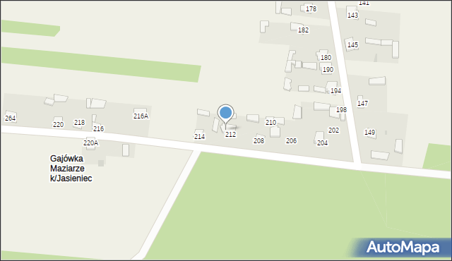 Jasieniec-Maziarze, Jasieniec-Maziarze, 212a, mapa Jasieniec-Maziarze