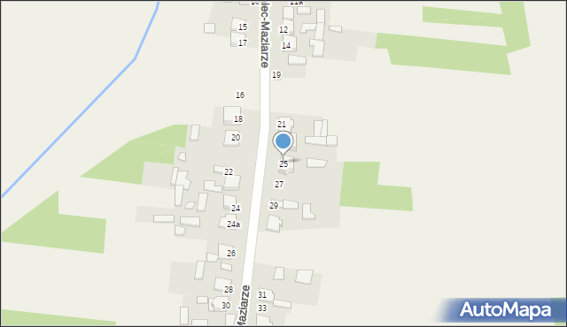 Jasieniec-Maziarze, Jasieniec-Maziarze, 25, mapa Jasieniec-Maziarze