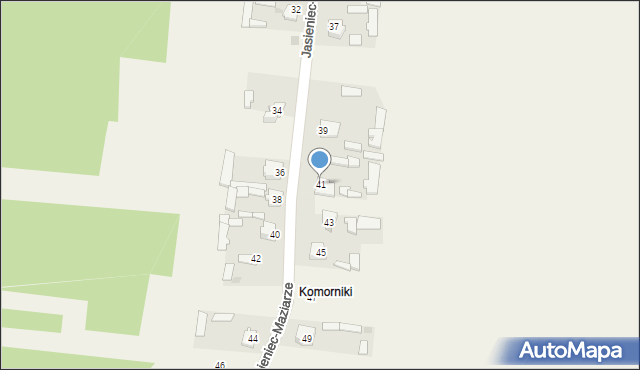 Jasieniec-Maziarze, Jasieniec-Maziarze, 41, mapa Jasieniec-Maziarze