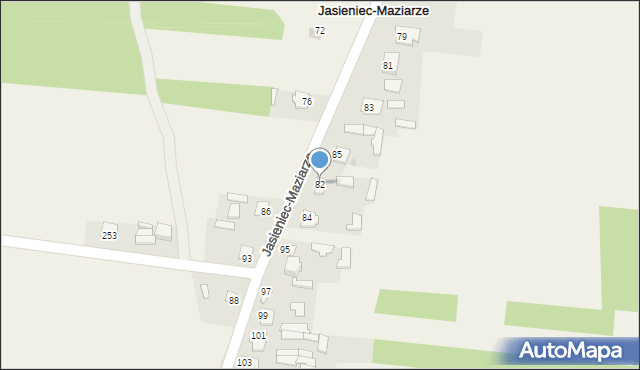 Jasieniec-Maziarze, Jasieniec-Maziarze, 82, mapa Jasieniec-Maziarze