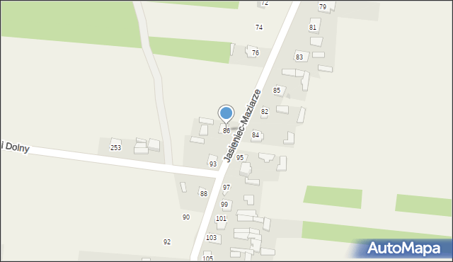 Jasieniec-Maziarze, Jasieniec-Maziarze, 86, mapa Jasieniec-Maziarze