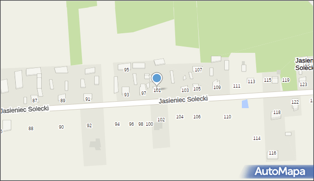 Jasieniec Solecki, Jasieniec Solecki, 101, mapa Jasieniec Solecki