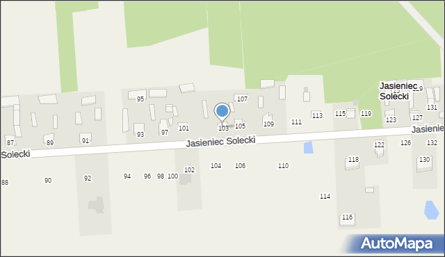 Jasieniec Solecki, Jasieniec Solecki, 103, mapa Jasieniec Solecki