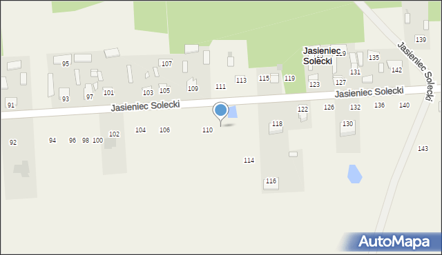 Jasieniec Solecki, Jasieniec Solecki, 112, mapa Jasieniec Solecki