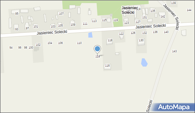 Jasieniec Solecki, Jasieniec Solecki, 114, mapa Jasieniec Solecki