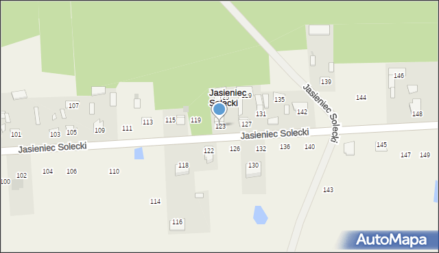 Jasieniec Solecki, Jasieniec Solecki, 123, mapa Jasieniec Solecki