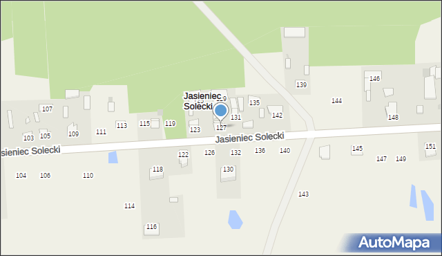 Jasieniec Solecki, Jasieniec Solecki, 127, mapa Jasieniec Solecki