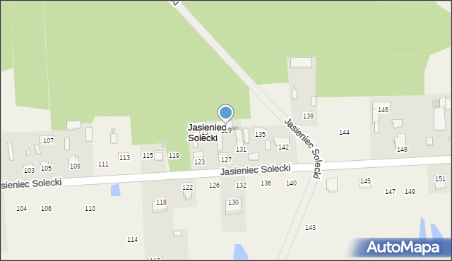 Jasieniec Solecki, Jasieniec Solecki, 129, mapa Jasieniec Solecki